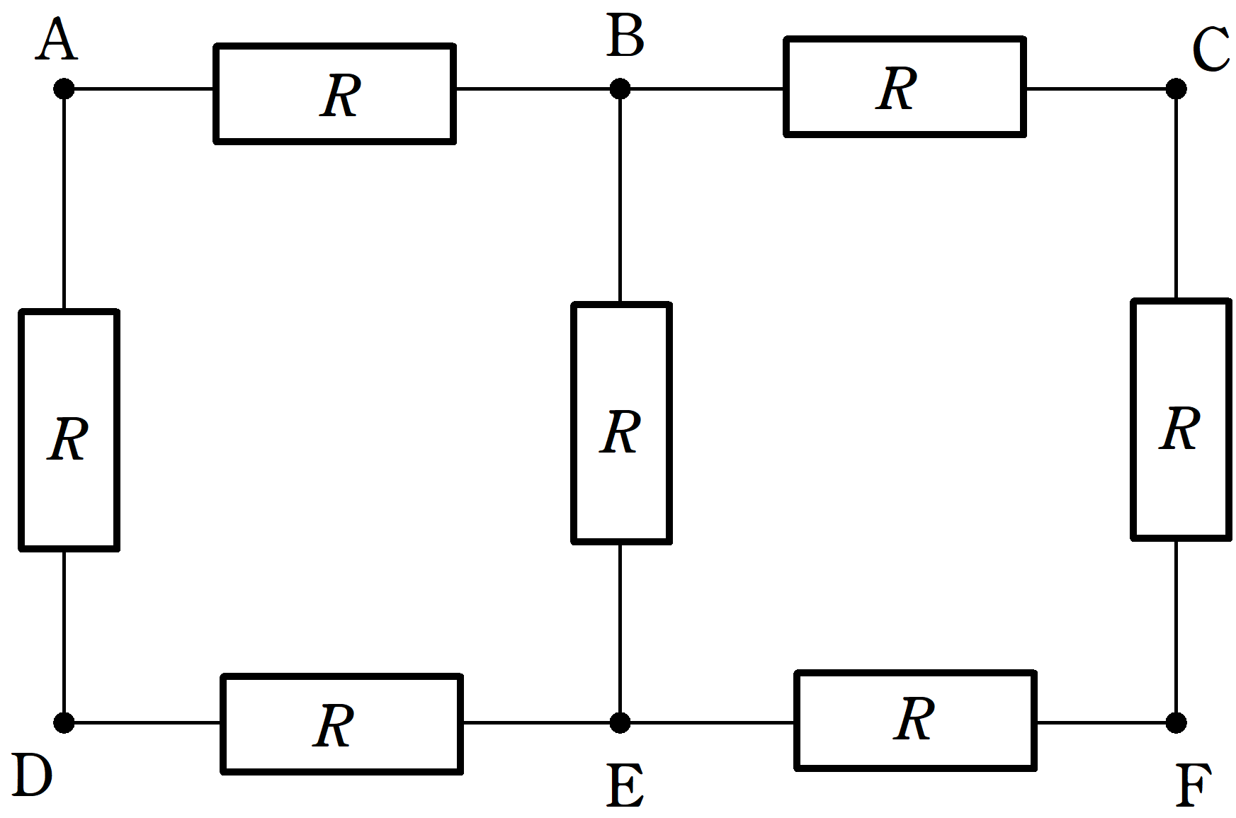 対称性がある回路の合成抵抗2 | Physicmath（フィジクマス）